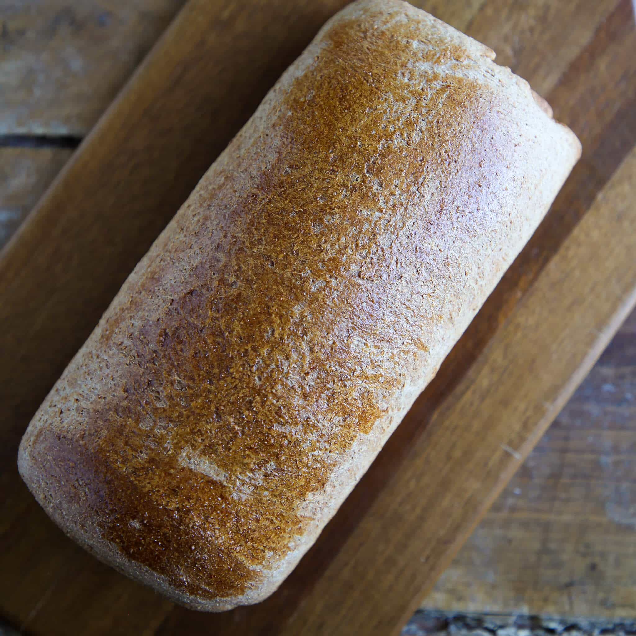 Whole wheat bread loaf whole