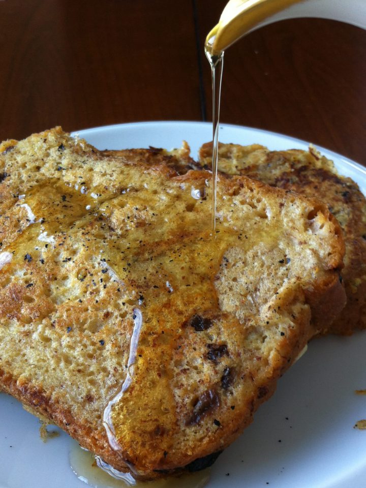 French Toast with warm maple syrup