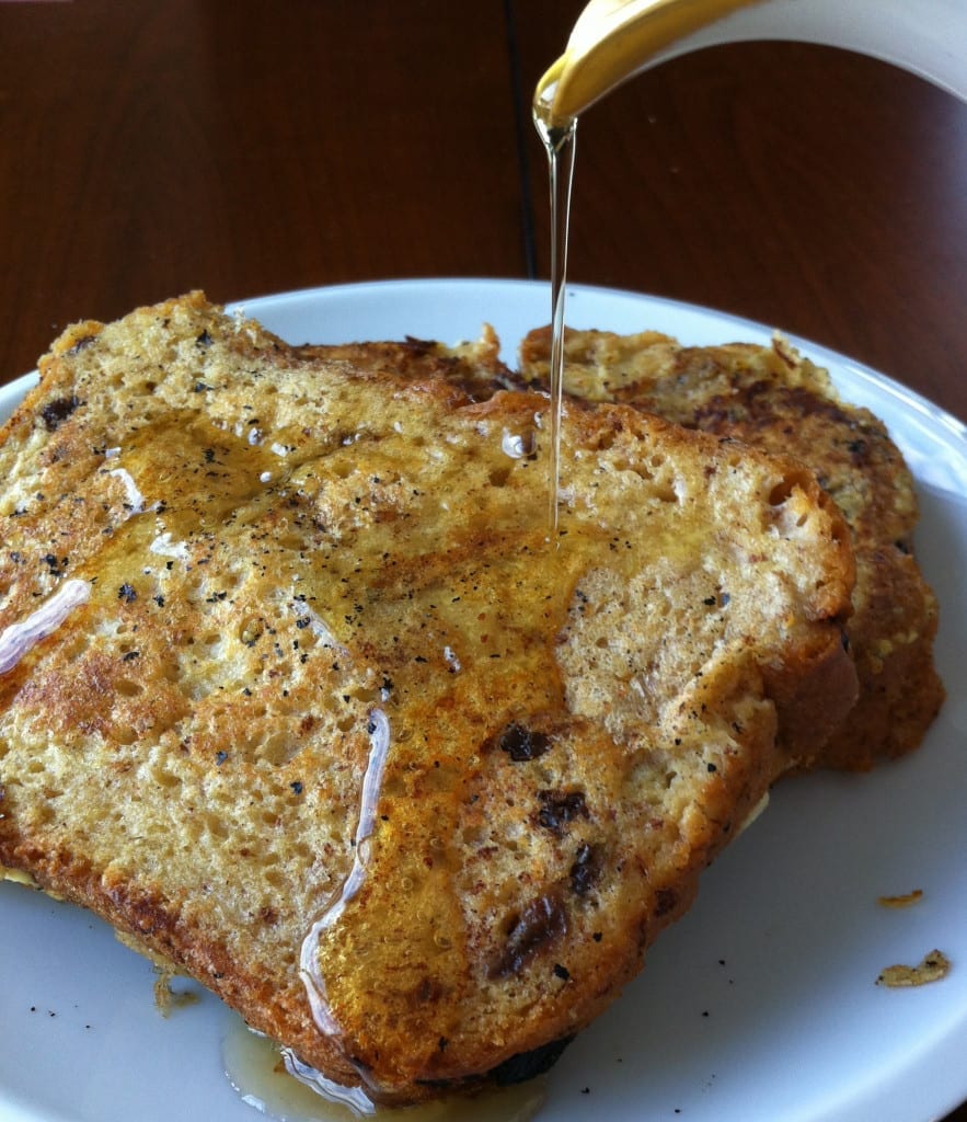 French Toast with warm maple syrup