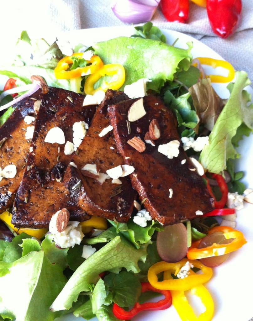 Marinated Tofu Salad with Sweet Balsamic Glaze