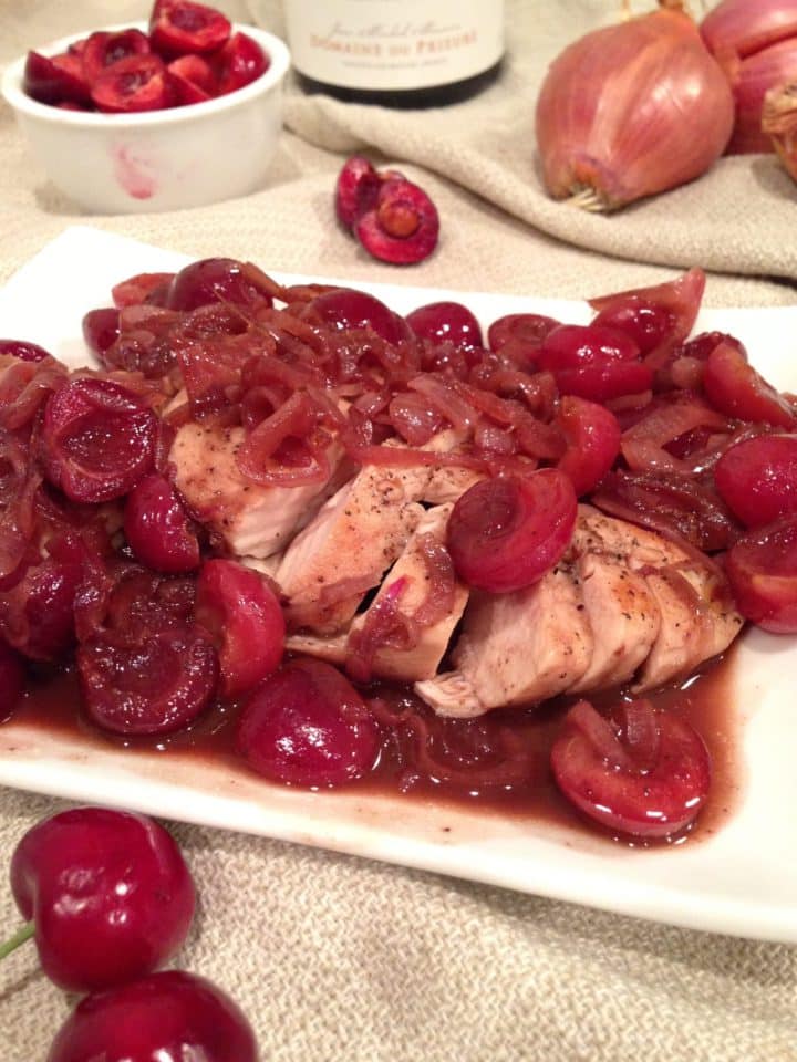 Chicken in Cherry Wine Sauce