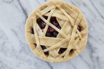 cherry pie almond crust asymmetrical lattice