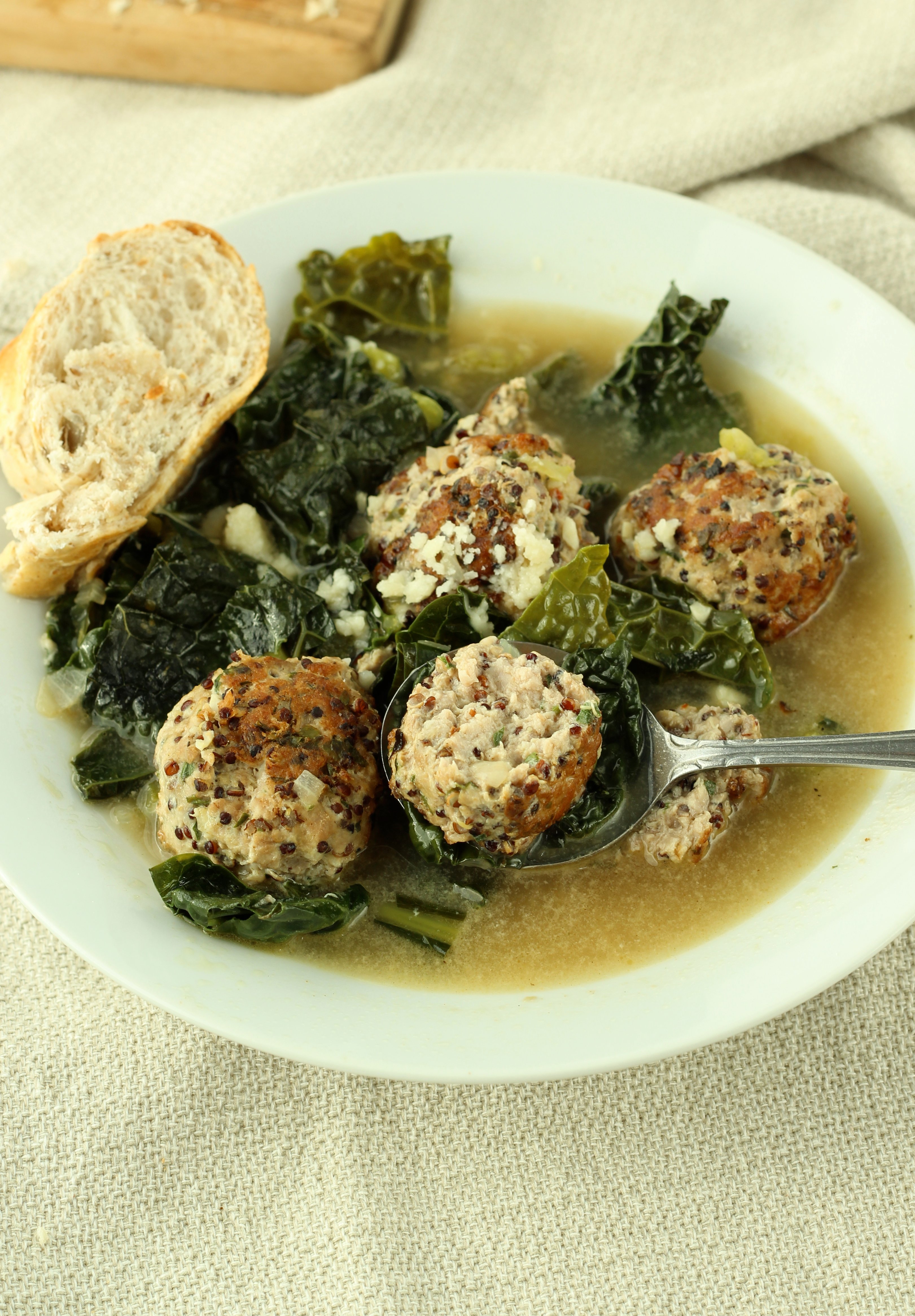 Turkey Meatball and Kale Soup - Chef Lindsey Farr