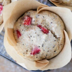 Strawberry Whole Wheat Muffins Brown Tulip Liner