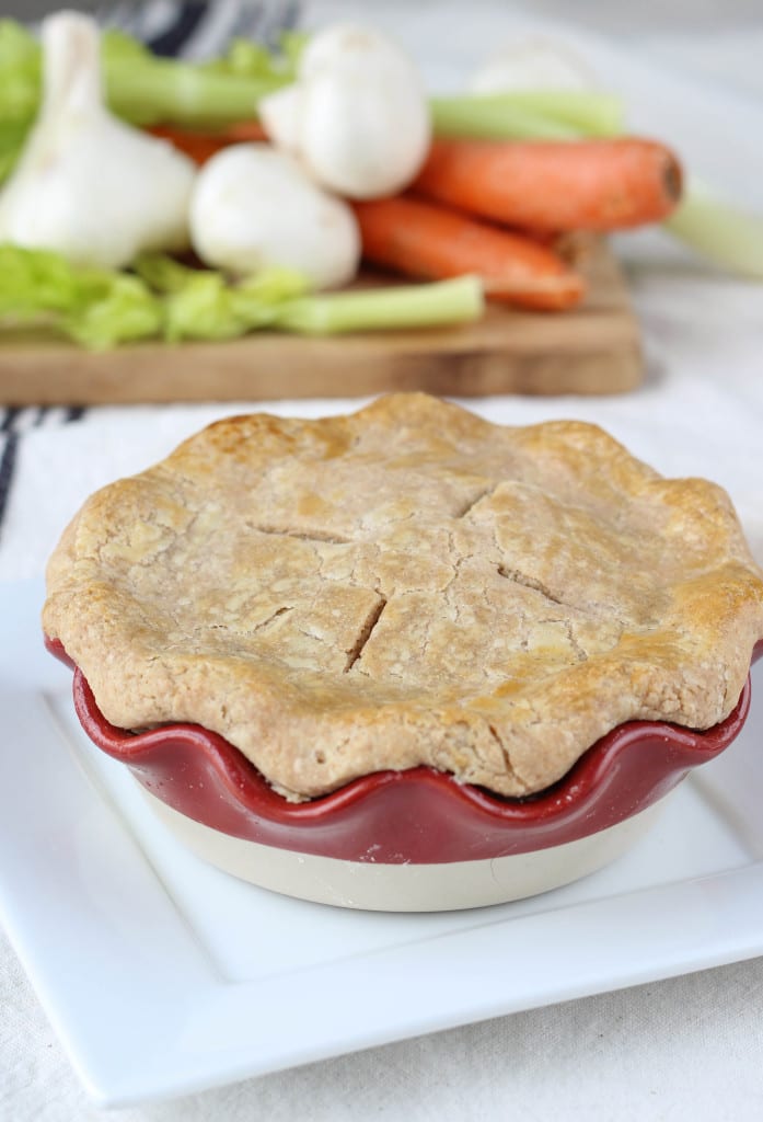 Chicken Pot Pie in a Whole Wheat Crust