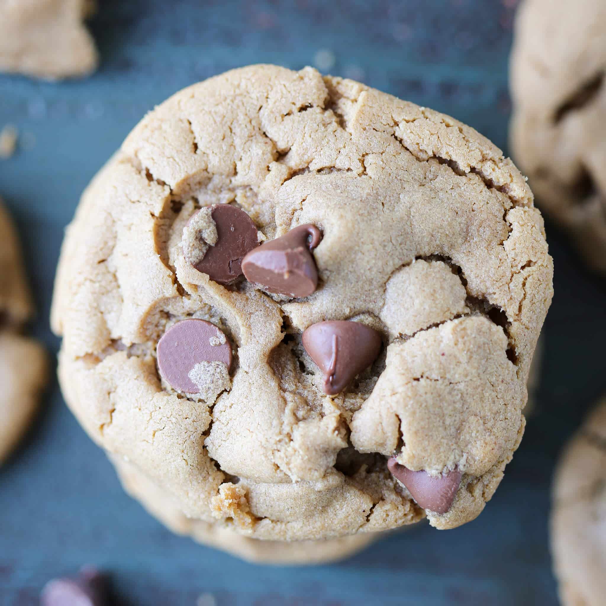 Chewy Peanut Butter Cup Cookies top detail