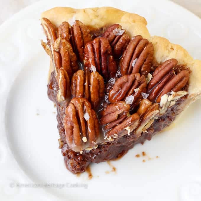 Salted Caramel Chocolate Pecan Pie | Pure decadence! You'll love this sweet Southern twist on a pecan pie!