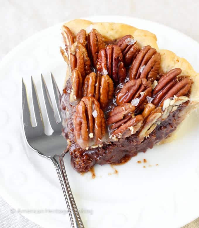 Salted Caramel Chocolate Pecan Pie | Pure decadence! You'll love this sweet Southern twist on a pecan pie! 