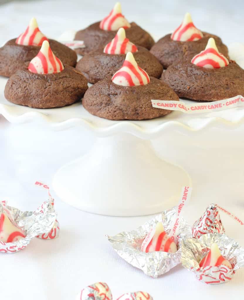 Double Chocolate Peppermint Kiss Cookies