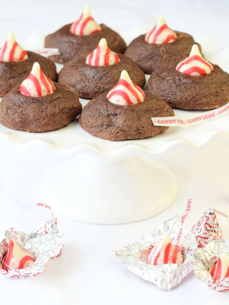 Double Chocolate Peppermint Kiss Cookies