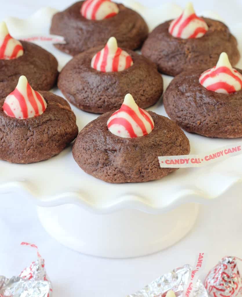 Double Chocolate Peppermint Kiss Cookies