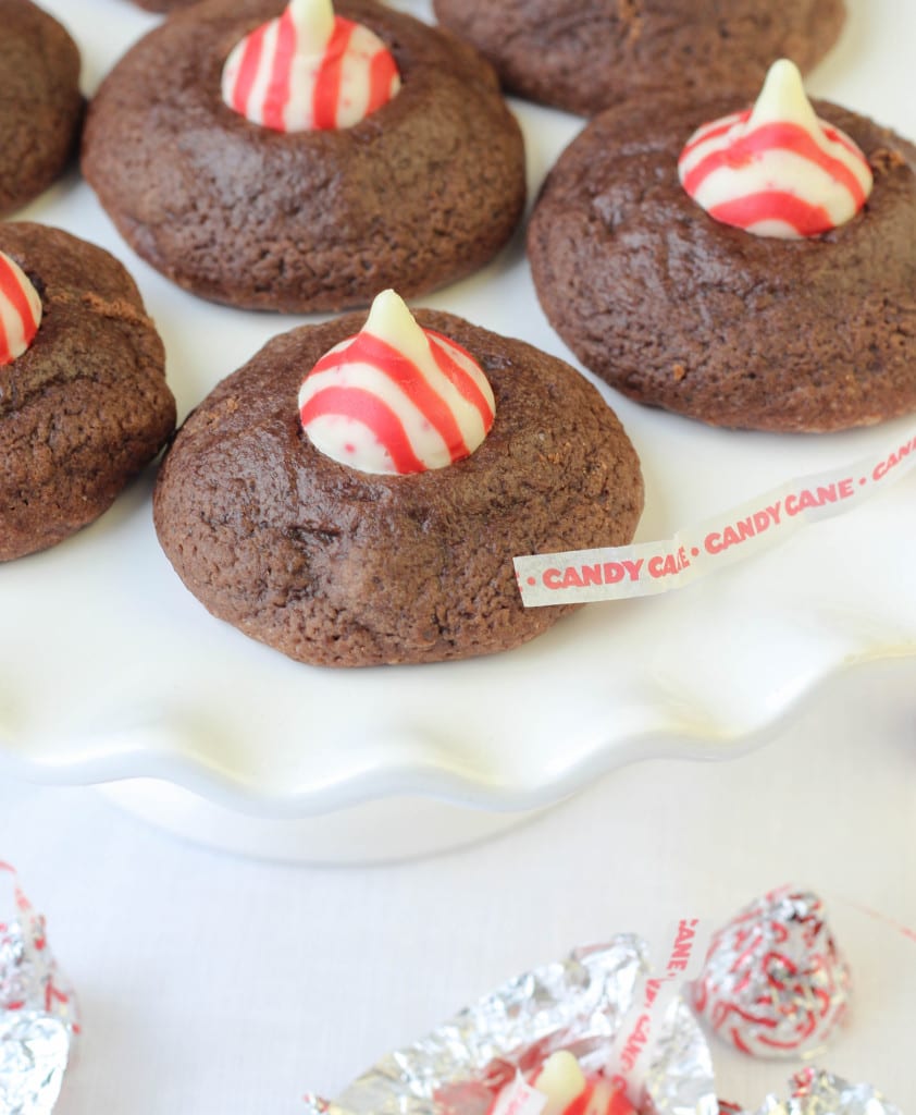 Double Chocolate Peppermint Kiss Cookies