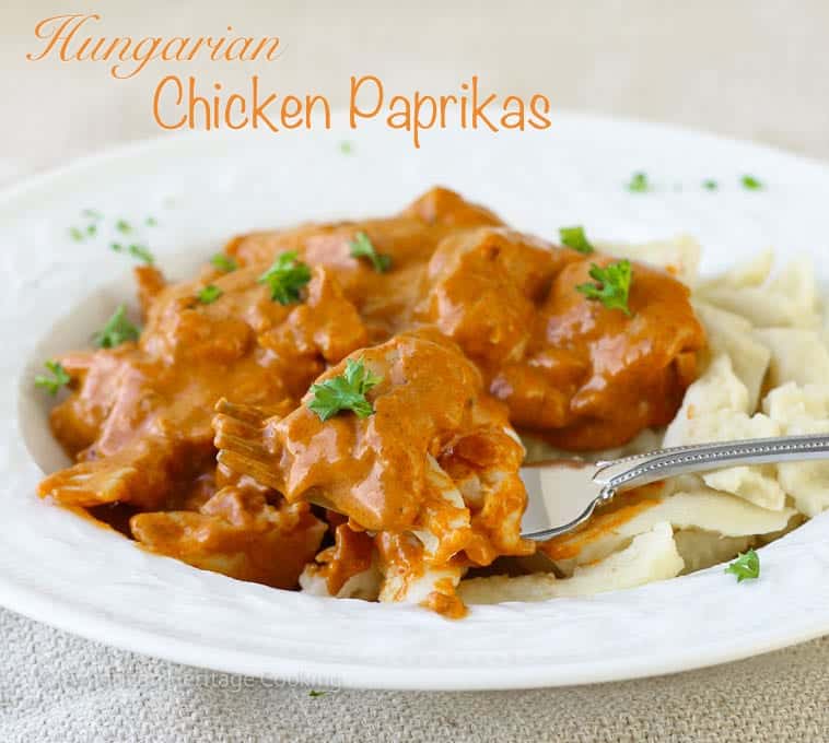 Hungarian Chicken Paprikas with Homemade Spaetzle