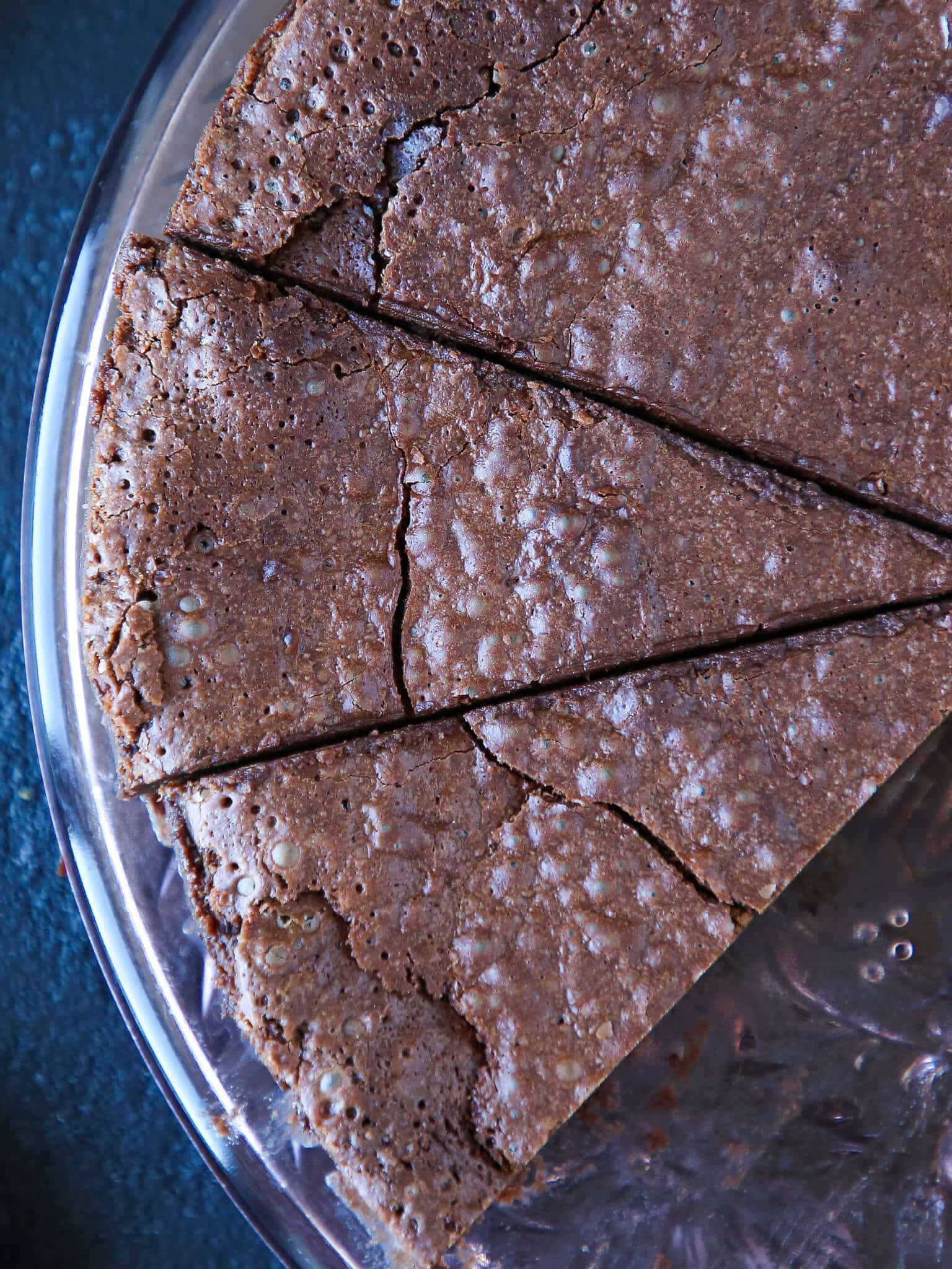 Flourless Chocolate Decadence Cake sliced Valentine's Day Desserts.