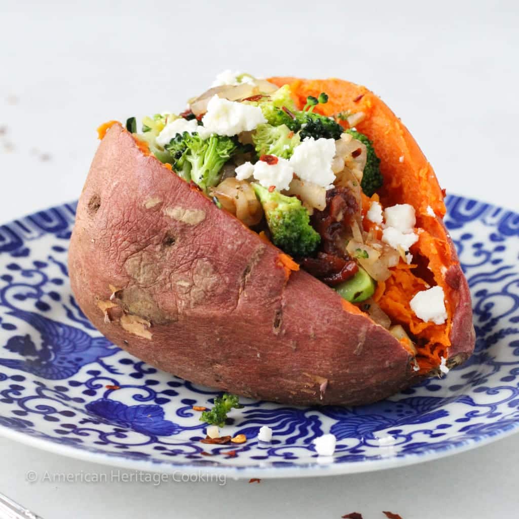 Vegetarian Stuffed Sweet Potato