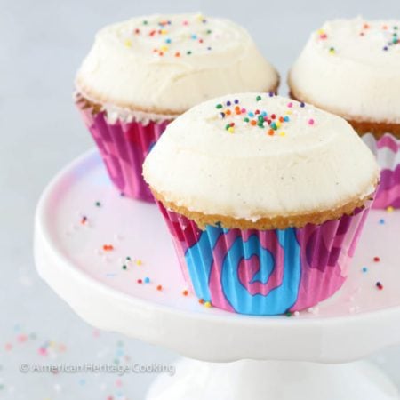 rainbow sprinkle cupcakes