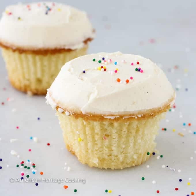 Sprinkles Copycat Vanilla Cupcakes Closeup