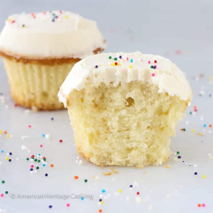 Sprinkles Copycat Vanilla Cupcakes eaten