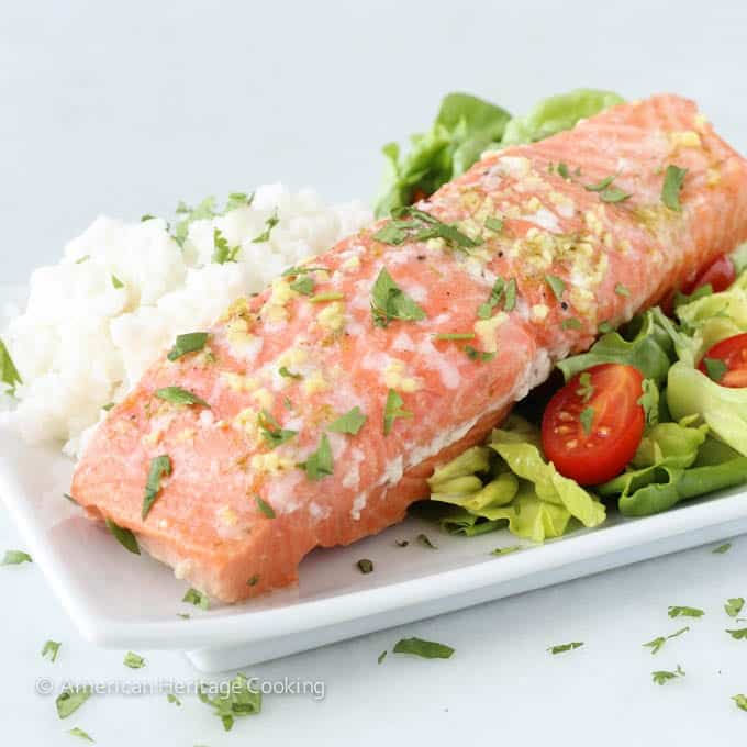 Ginger Lime Salmon with Coconut Rice