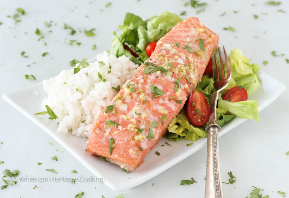 Ginger Lime Salmon with Coconut Rice