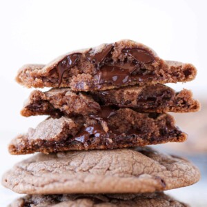Nutella Chocolate Chip Cookies gooey chocolate chip inside.