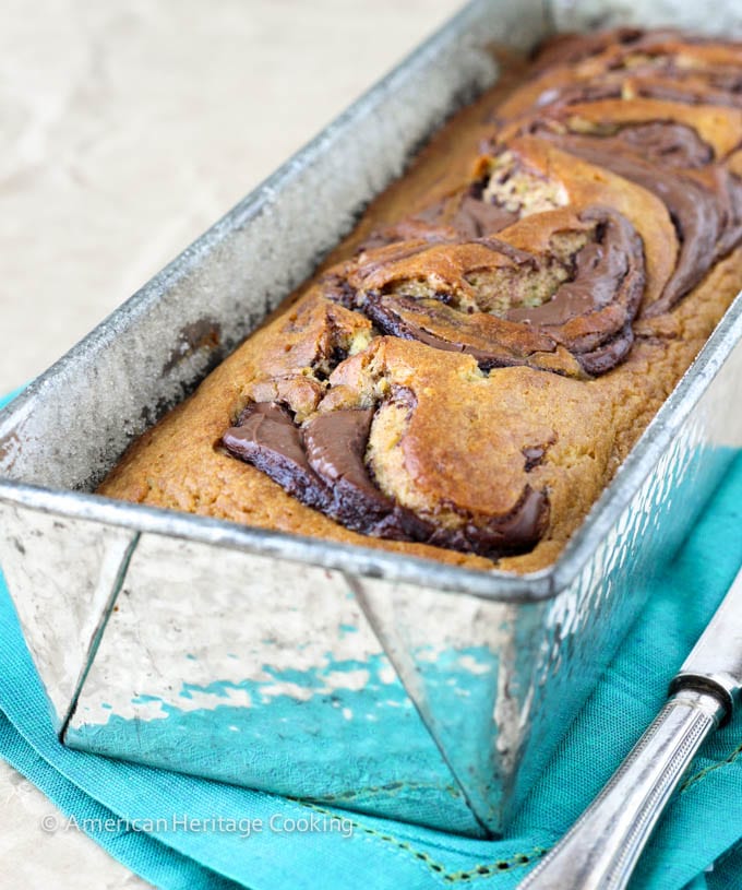 Nutella Swirled Banana Bread