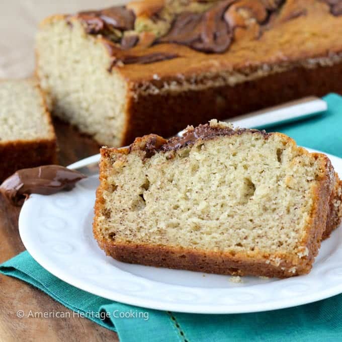 Nutella Swirled Banana Bread