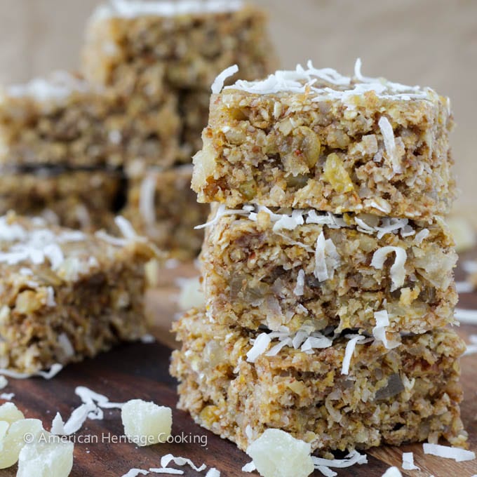 Healthy Tropical Oat Bars {Vegan, GF}