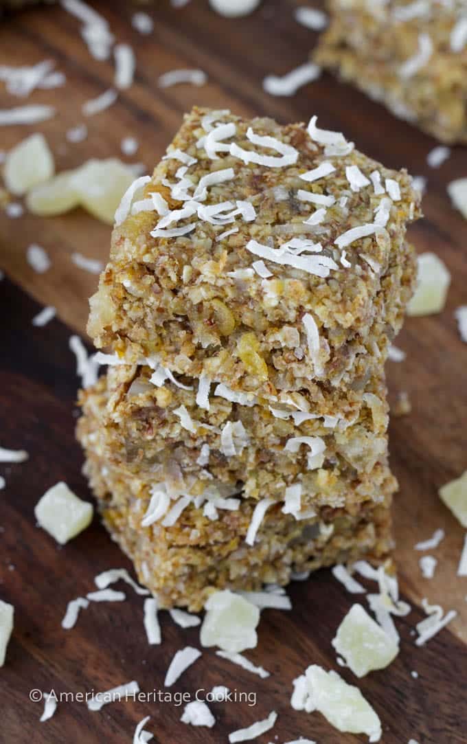 Healthy Tropical Oat Bars {Vegan, GF}