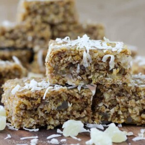 Healthy Tropical Oat Bars Sideview