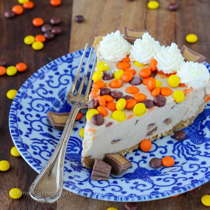 Peanut Butter Reeses Ice Cream Pie In A Nutter Butter Crust 