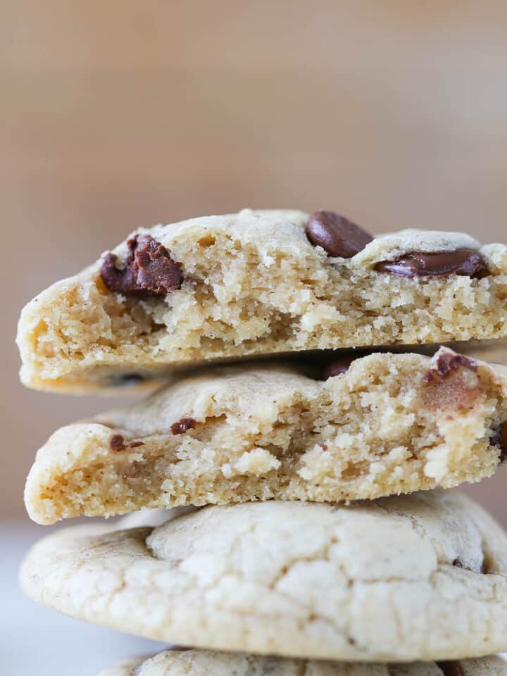 Brown Butter Cream Cheese Chocolate Chip Cookies interior