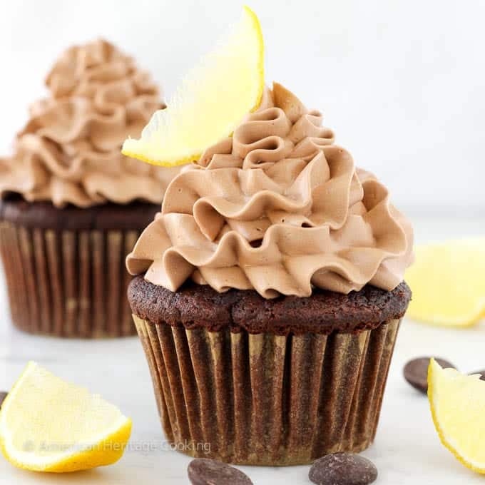 Double Chocolate Lemon Surprise Cupcakes