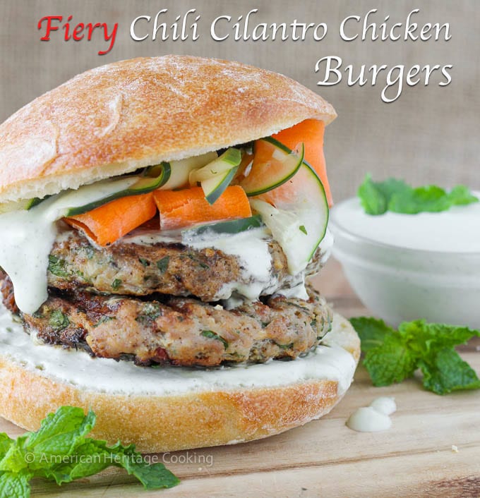 Fiery Chili Chicken Burgers