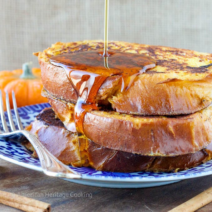 Pumpkin Spice French Toast best pumpkin recipes for fall dripping syrup