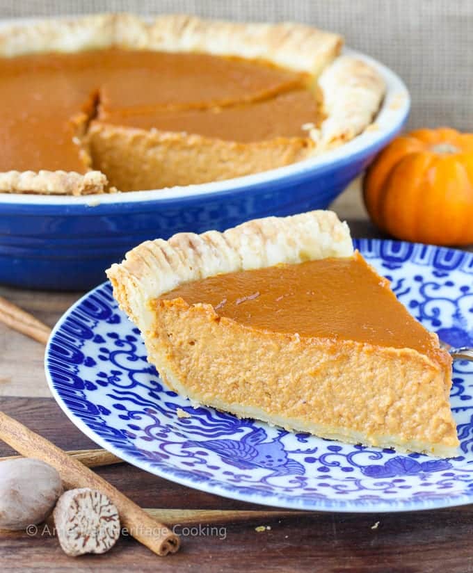 Classic Pumpkin Pie with a Twist | My new favorite pumpkin recipe has lemon zest, spices, vanilla and brown sugar! So amazing! 