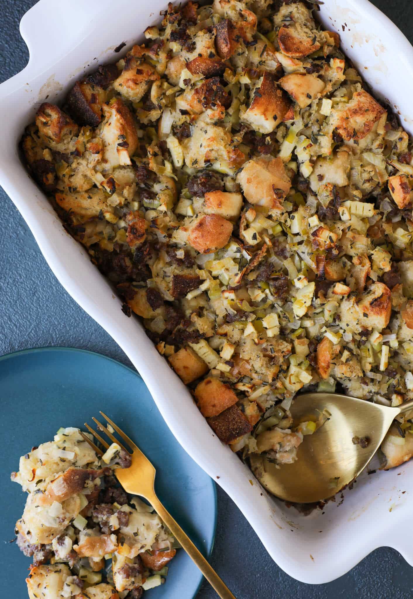 Apple Sage Sausage Stuffing 30 best Thanksgiving side dishes