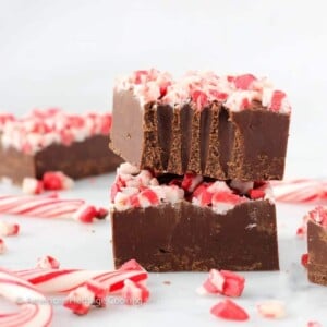 An easy Dark Chocolate Peppermint Fudge recipe.