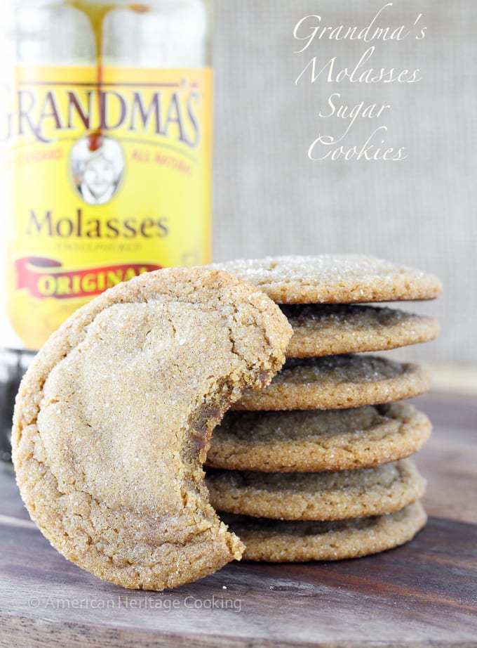A recipe for my Grandma's Molasses Sugar Cookies | Crispy on the outside and chewy within! The perfect cross between a gingersnap, sugar cookie and gingerbread!