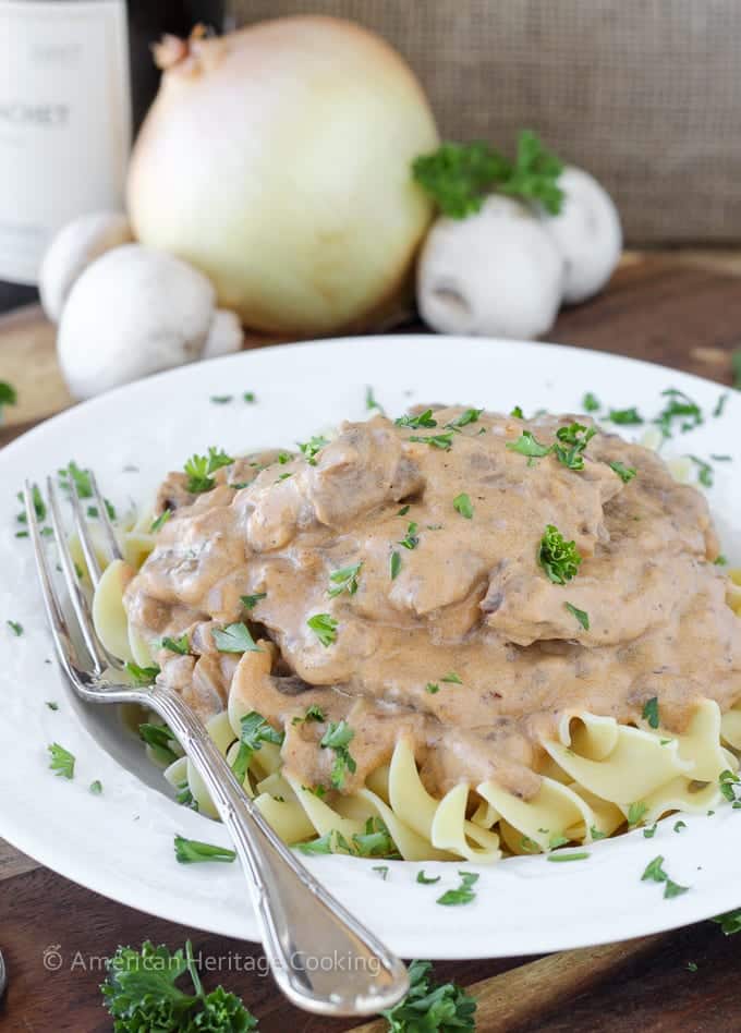 This Healthy Beef Stroganoff has all of the familiar flavor with none of the guilt!
