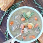 A hearty Rosemary Lamb Stew recipe to warm you up this winter! Filling and healthy!