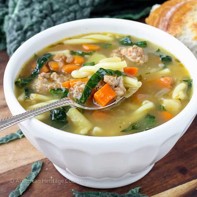 Tuscan Vegetable Sausage Soup - Chef Lindsey Farr