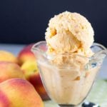 Fresh Peach Ice Cream Glass Bowl