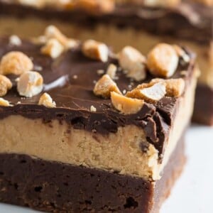 Chocolate Peanut Butter Bars Sideview