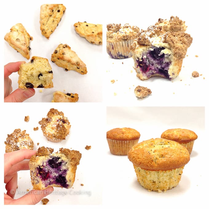 Culinary School Update Part 3 : Scones, Blueberry Crumb Muffins and Lemon Poppyseed Muffins