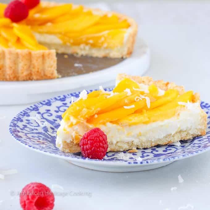 You will love this Coconut Mango Tart! It is fresh and perfect for Summer! 