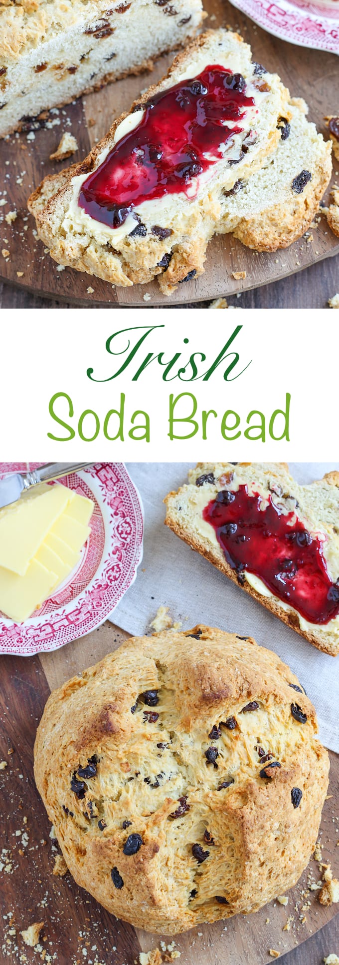This Irish Soda Bread is tender and just a little sweet. Nothing is better than a thick slice fresh from the oven slathered with Irish butter and fruit jam. I searched for years for the best soda bread recipe and this is it!!!