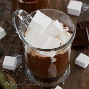 The BEST Hot Chocolate: This hot chocolate is incredibly rich, creamy and silky. It is decadence in a mug. Deep dark chocolate is balanced with a little salt to temper the sweetness and to enhance the chocolate flavor.