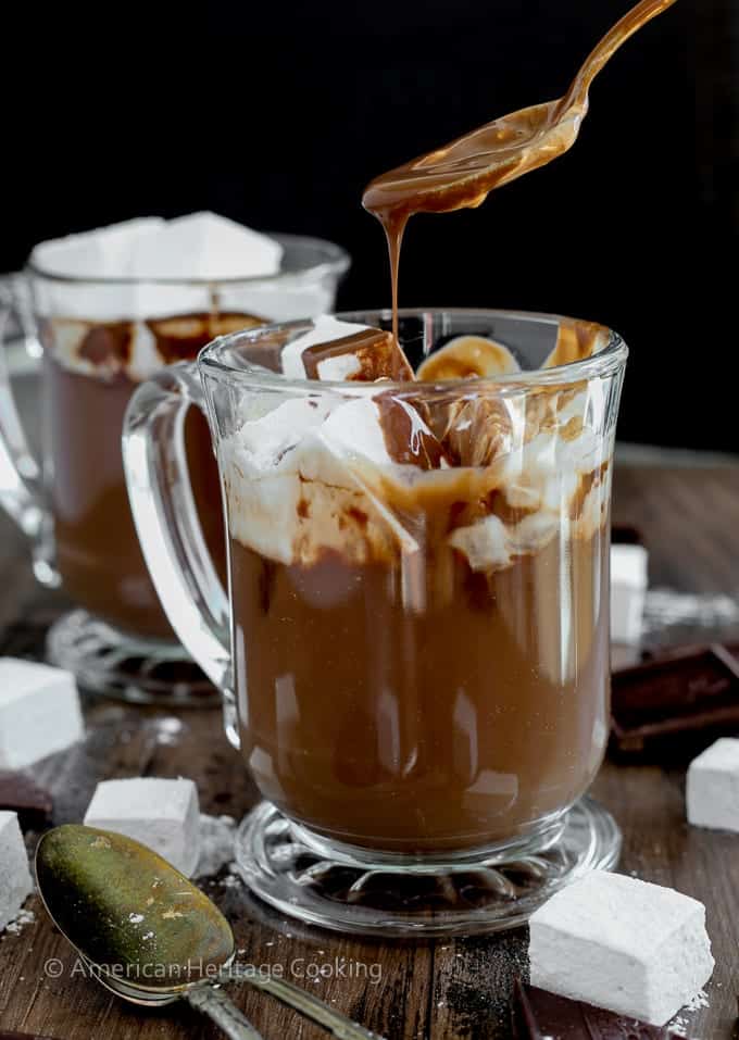 The BEST Hot Chocolate: This hot chocolate is incredibly rich, creamy and silky. It is decadence in a mug.  Deep dark chocolate is balanced with a little salt to temper the sweetness and to enhance the chocolate flavor. 