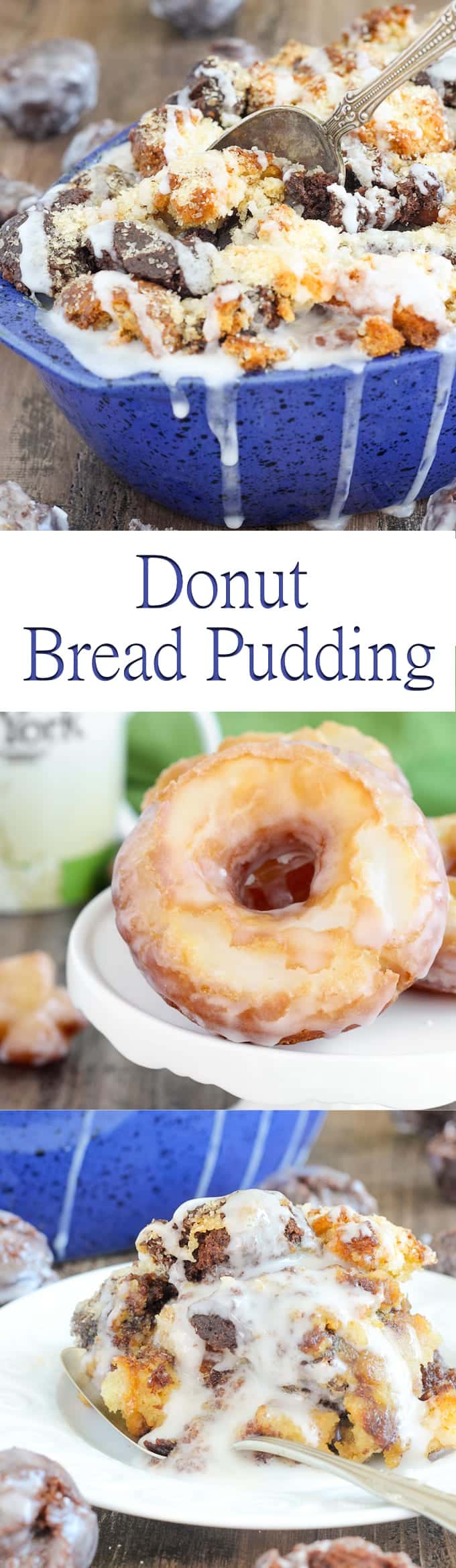 This Coffee Donut Bread Pudding takes everything you love about breakfast and bakes it into one easy dish! Cake donuts baked in a coffee custard for the perfect addition to brunch!